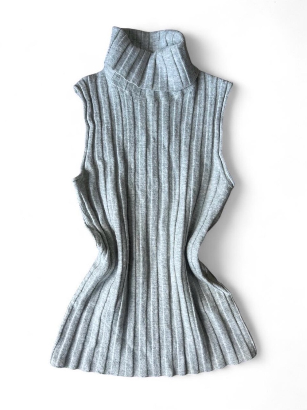 J.Crew Ribbed Sleeveless Wool-Blend Turtleneck
